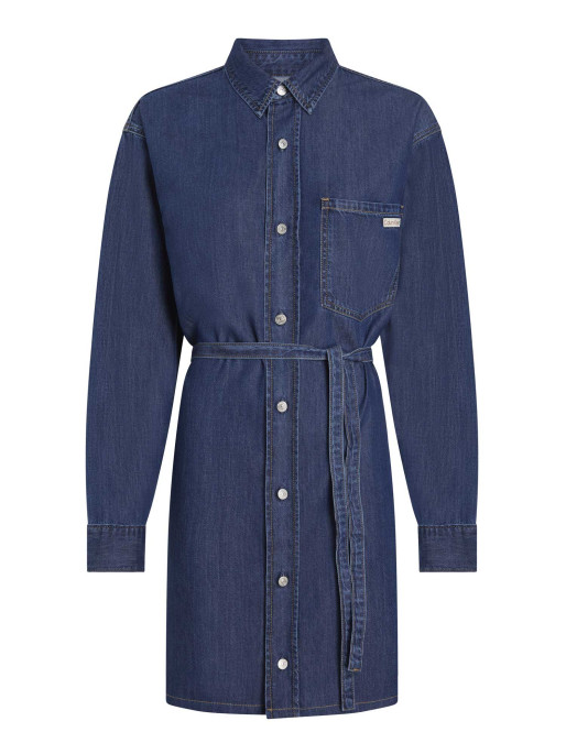 Calvin Klein Jeans BELTED TENCEL DENIM SHIRT DRES