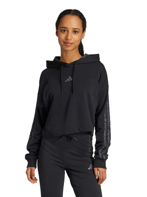 ADIDAS SPORTSWEAR Essentials 3-Stripes Print French Terry Hoodie