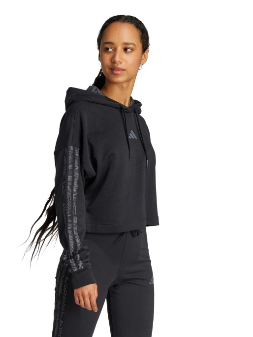 ADIDAS SPORTSWEAR Essentials 3-Stripes Print French Terry Hoodie