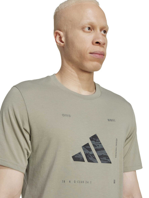 ADIDAS PERFORMANCE Climacool Training Camo Logo Graphic T-shirt