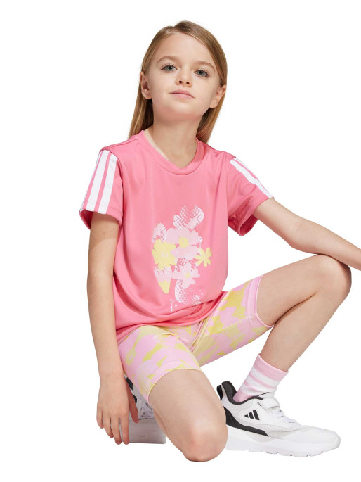 ADIDAS SPORTSWEAR Kids' Train Essentials Flower Print Set