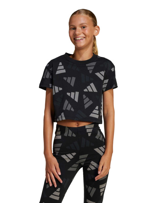 ADIDAS SPORTSWEAR Seasonal Essentials Logo Celebration Crop T-shirt