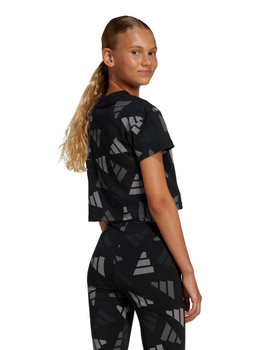 ADIDAS SPORTSWEAR Seasonal Essentials Logo Celebration Crop T-shirt