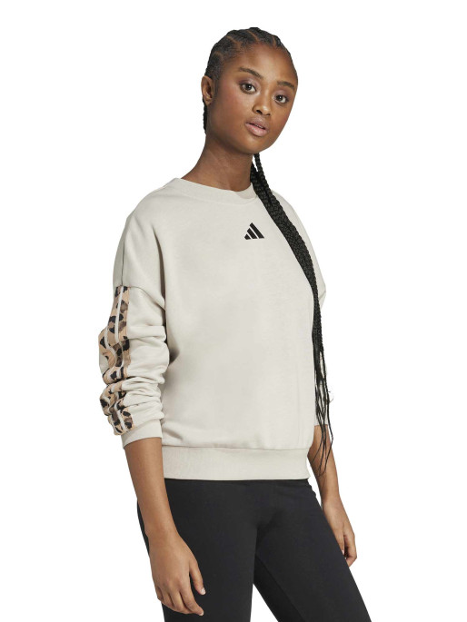 ADIDAS SPORTSWEAR Animal Print 3-Stripes French Terry Hoodie