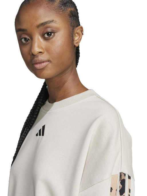 ADIDAS SPORTSWEAR Animal Print 3-Stripes French Terry Hoodie