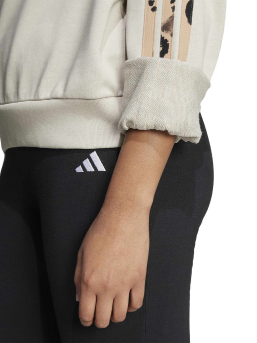 ADIDAS SPORTSWEAR Animal Print 3-Stripes French Terry Hoodie