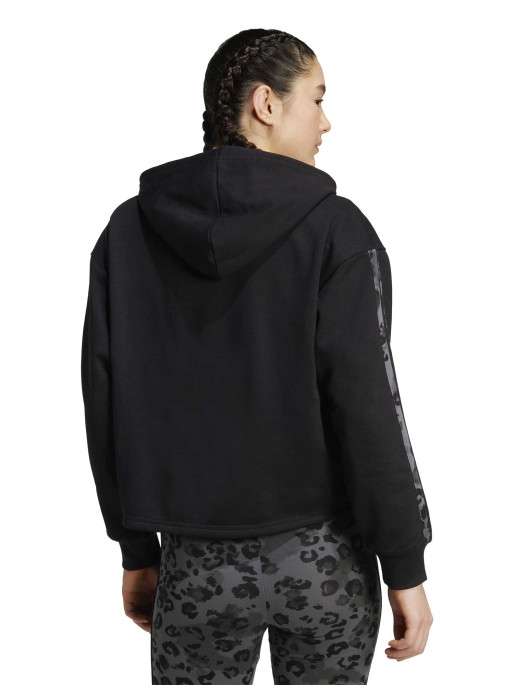 ADIDAS SPORTSWEAR Animal Print 3-Stripes French Terry Hoodie