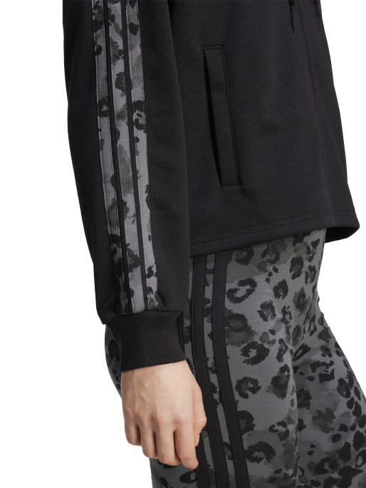 ADIDAS SPORTSWEAR Animal Print 3-Stripes French Terry Hoodie