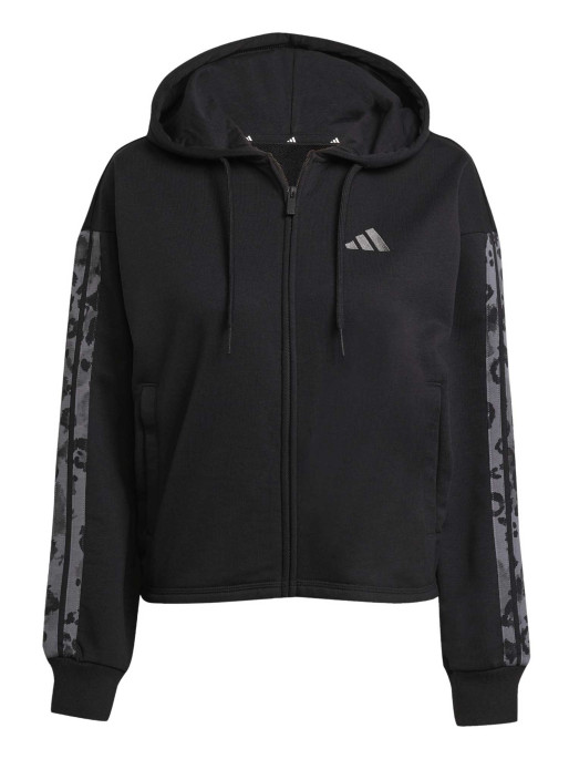 ADIDAS SPORTSWEAR Animal Print 3-Stripes French Terry Hoodie