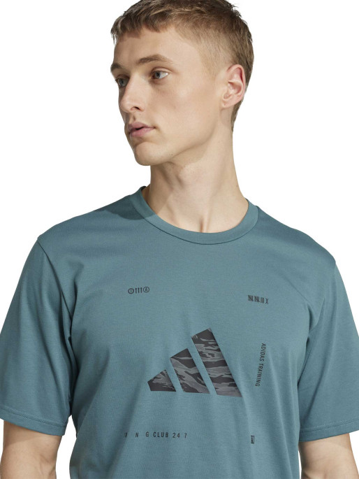 ADIDAS PERFORMANCE T-shirt Climacool Training Camo Logo Graphic