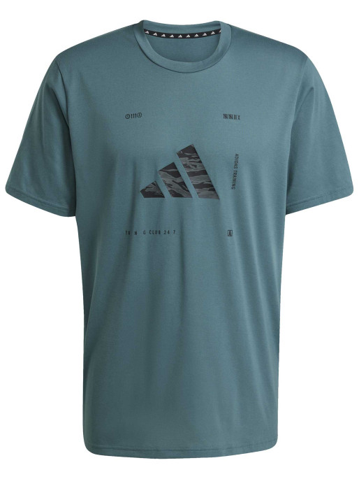 ADIDAS PERFORMANCE T-shirt Climacool Training Camo Logo Graphic
