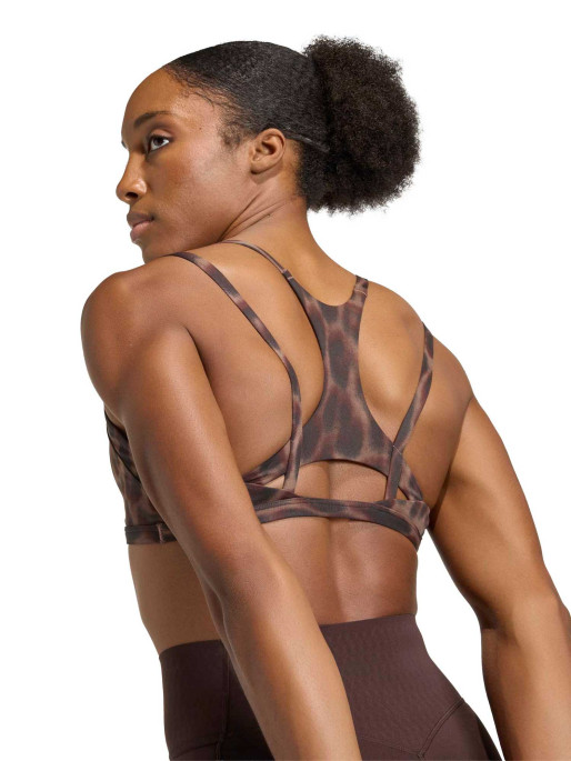 ADIDAS Спортен сутиен Optime Leopard Strappy