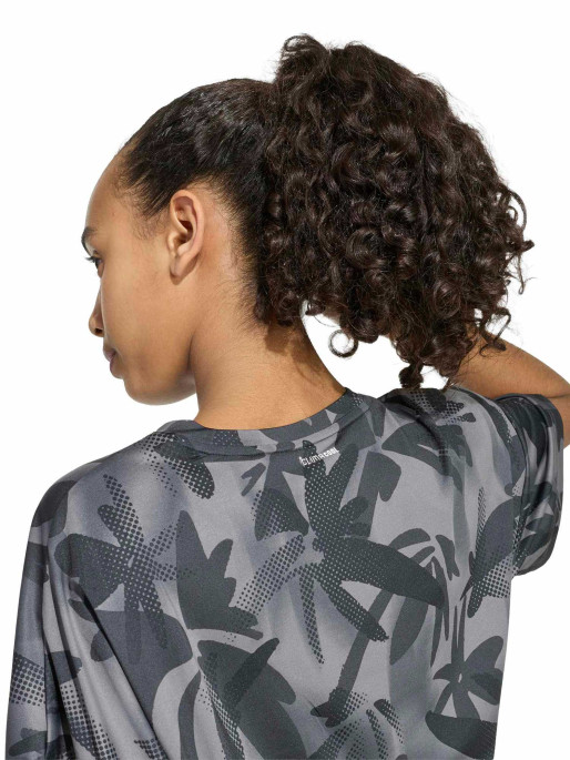 ADIDAS Тениска SPORT ICONS ALLOVER PRINTED CROPPED