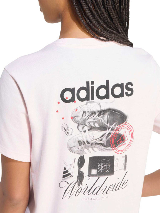 ADIDAS Тениска TRAVEL LOOSE GRAPHIC T-SHIRT