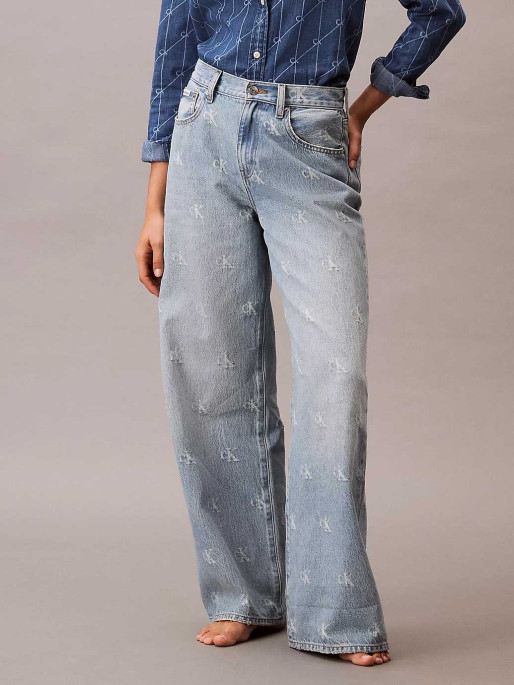 Calvin Klein Jeans Blugi Th Wd Lg Ck Dstrssd
