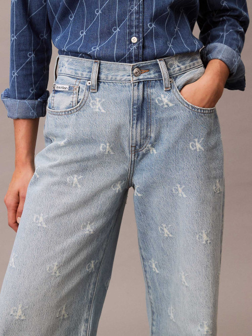 Calvin Klein Jeans Blugi Th Wd Lg Ck Dstrssd