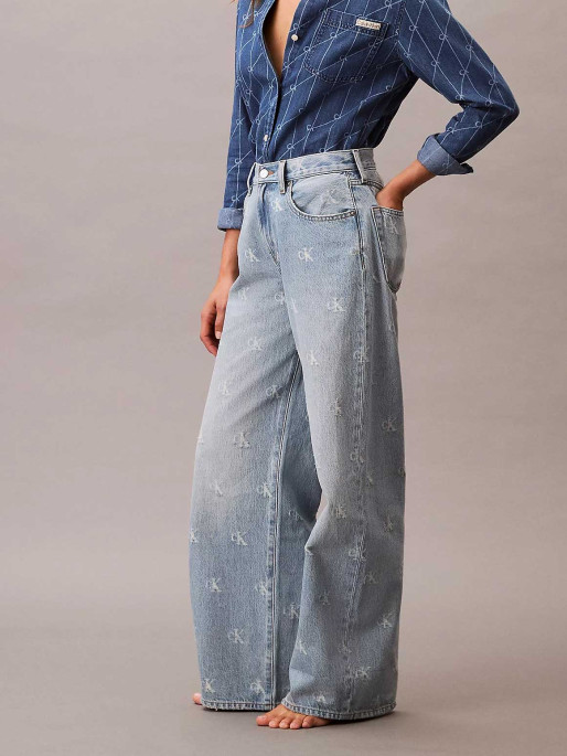 Calvin Klein Jeans Blugi Th Wd Lg Ck Dstrssd