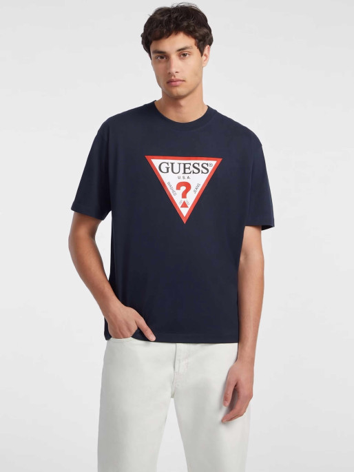 GUESS JEANS Tricou Gj Ss Cn Os Iconic