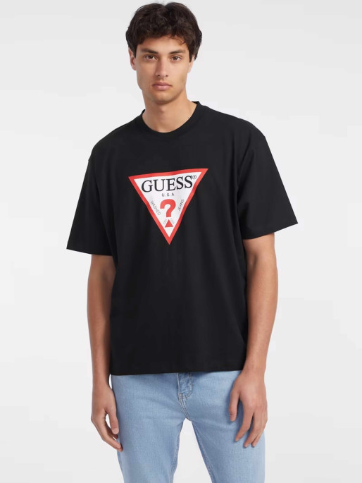 GUESS JEANS Tricou Gj Ss Cn Os Iconic