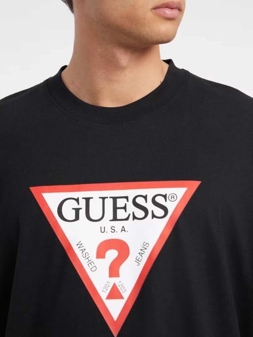 GUESS JEANS Tricou Gj Ss Cn Os Iconic