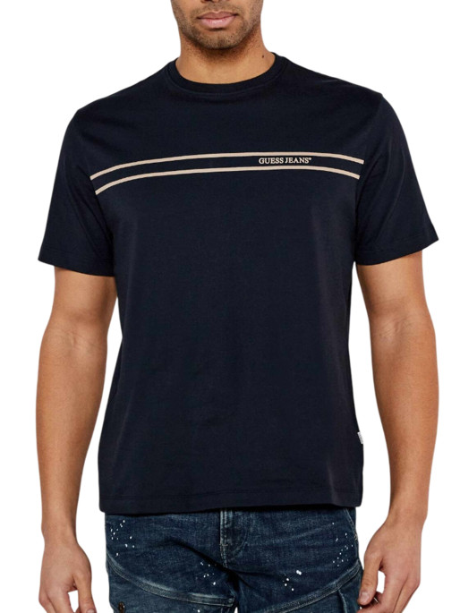 GUESS JEANS GJ SS CN REG CHEST STRIPE TEE