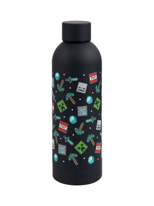 KIDS MOVIE HEROES Sticla Minecraft Icon Black 500 ml