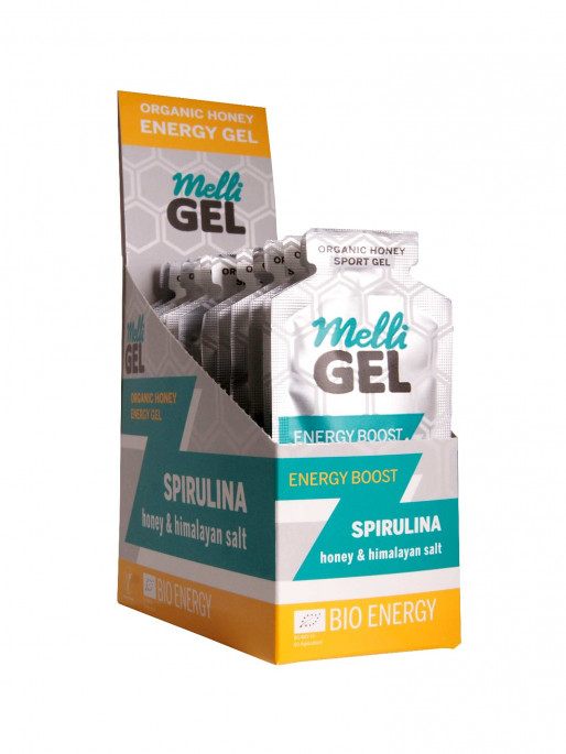 MELLIGEL Био меден енергиен гел Спирулина 32гр.х12бр