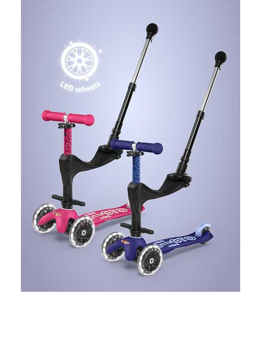 MICRO Тротинетка Mini Deluxe Plus 3 in 1 LED