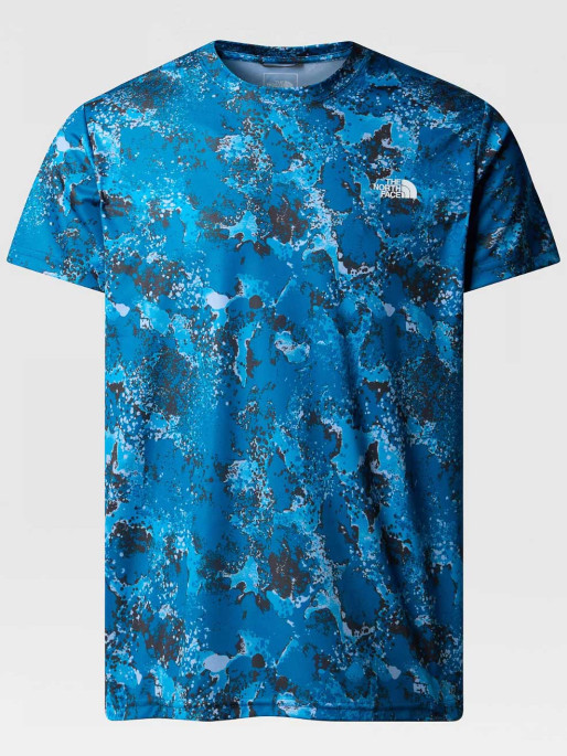 THE NORTH FACE M REAXION AMP CREW PRINT T shirt