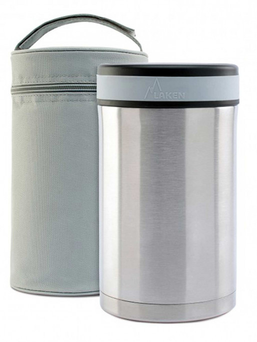 LAKEN STAINLESS STEEL THERMO FOOD FLASK 1.5L WITH 3 INTERIOR CONTAINERS AND COVER