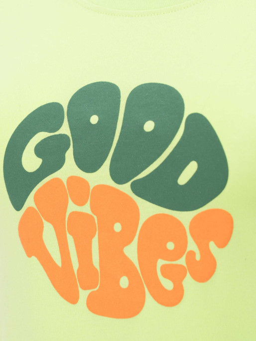 BRILLE Κοντομάνικη Μπλούζα GOOD VIBES