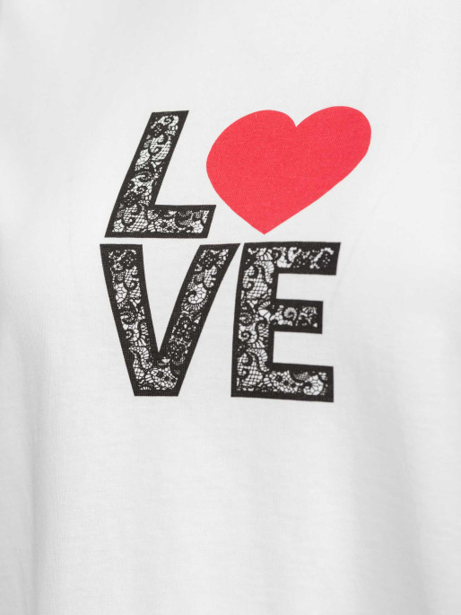 BRILLE Κοντομάνικη Μπλούζα Love