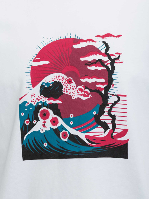 BRILLE Κοντομάνικη Μπλούζα Japan Wave