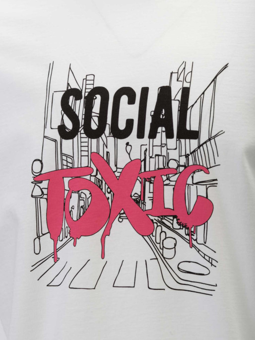 BRILLE Κοντομάνικη Μπλούζα Social Toxic