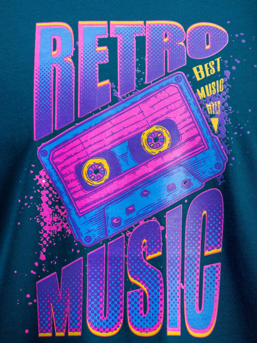BRILLE Κοντομάνικη Μπλούζα Retro Music