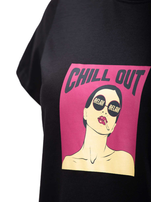 BRILLE Κοντομάνικη Μπλούζα CHILL OUT