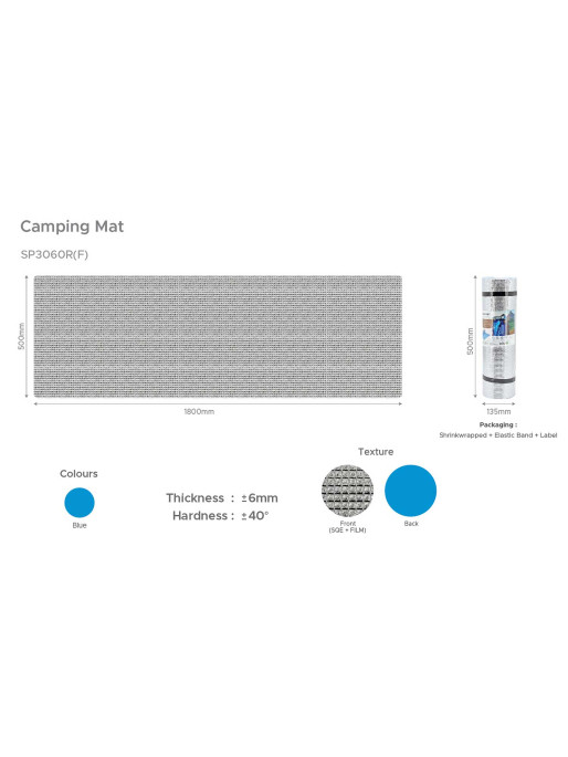 ORION EVA Mat w/ Foil - 180 x 50 x 0.6 cm