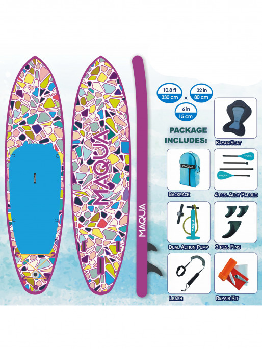 MAQUA К-т надуваем SUP TILES KAYAK KIT 330/80/15