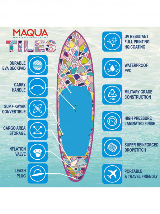 MAQUA К-т надуваем SUP TILES KAYAK KIT 330/80/15