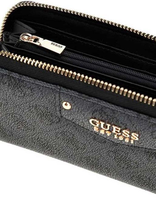 GUESS JEANS Portofel Eco Brenton Slg Lrg Zip Around