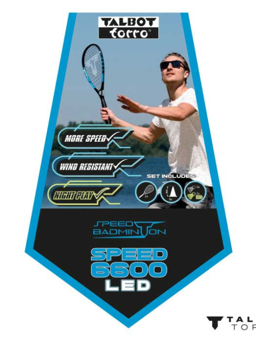 TALBOT TORRO Спийдбадминтон комплект SPEED 6600 LED