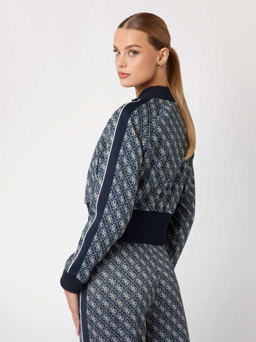 GUESS SARAH 4G LOGO FULL ZIP SWEATSHIRT