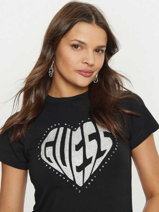 GUESS Tricou Julia Rhinestone Ss