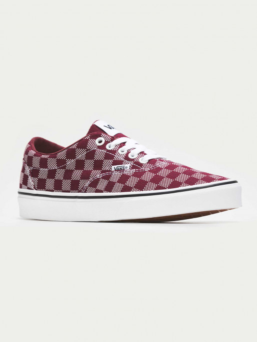 Maroon hot sale checkerboard vans