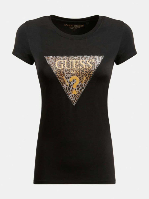 GUESS Tricou Ss Ghost Leopard Log