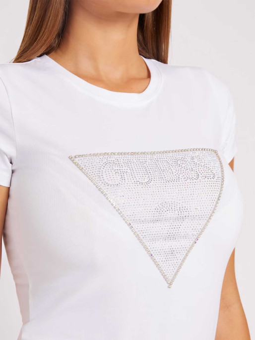 GUESS Tricou Ss Triangle Crystal