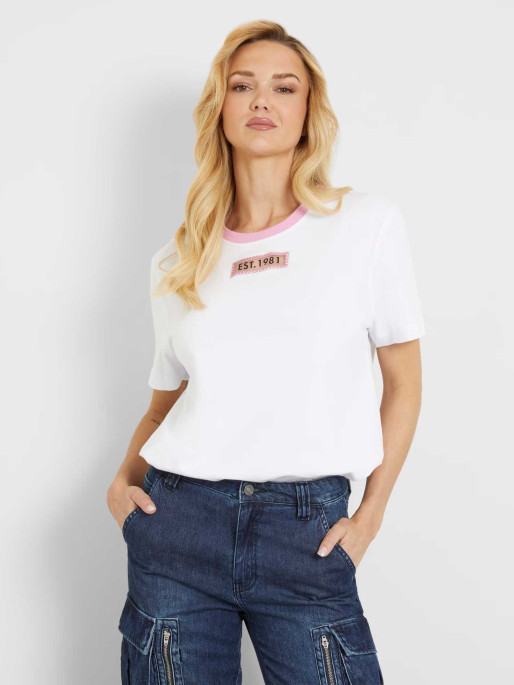 GUESS Tricou Ss Cn Mesh Triangle