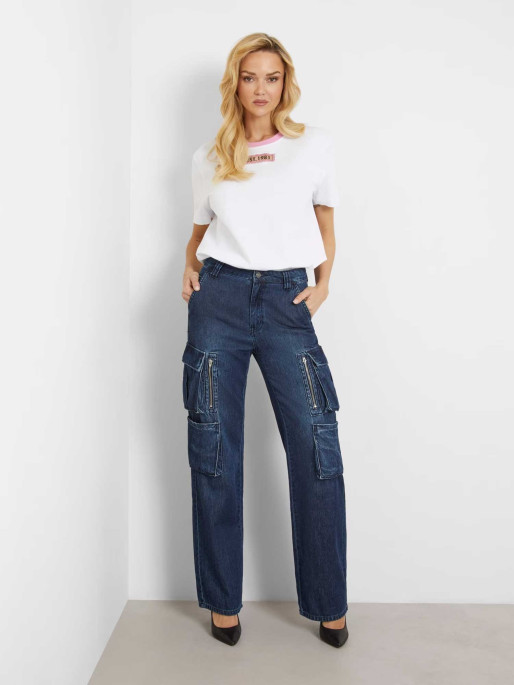 GUESS Tricou Ss Cn Mesh Triangle