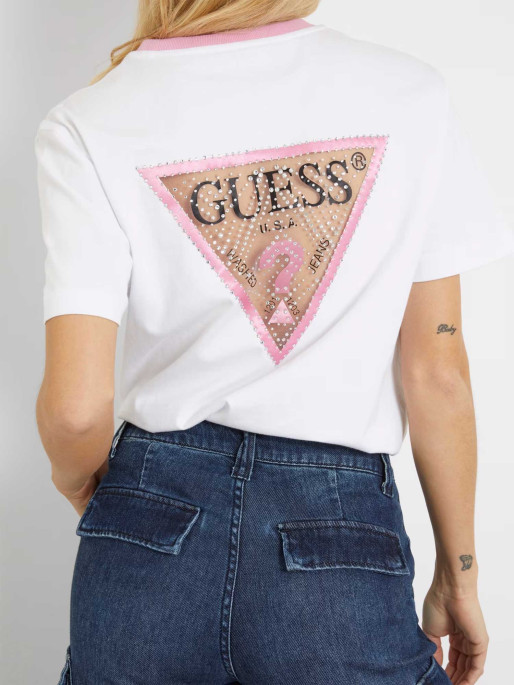 GUESS Tricou Ss Cn Mesh Triangle