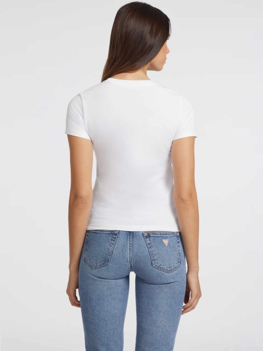 GUESS JEANS Tricou Gj Ss Cn Slim Logo Print